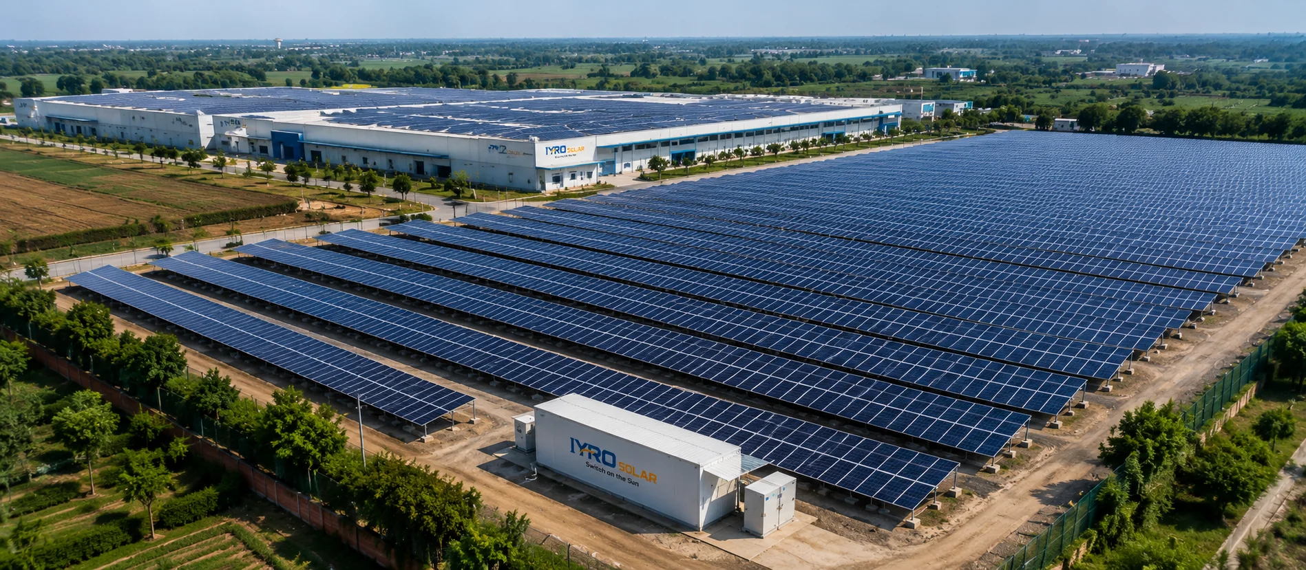 Large commercial solar plant supplied by IYRO Solar