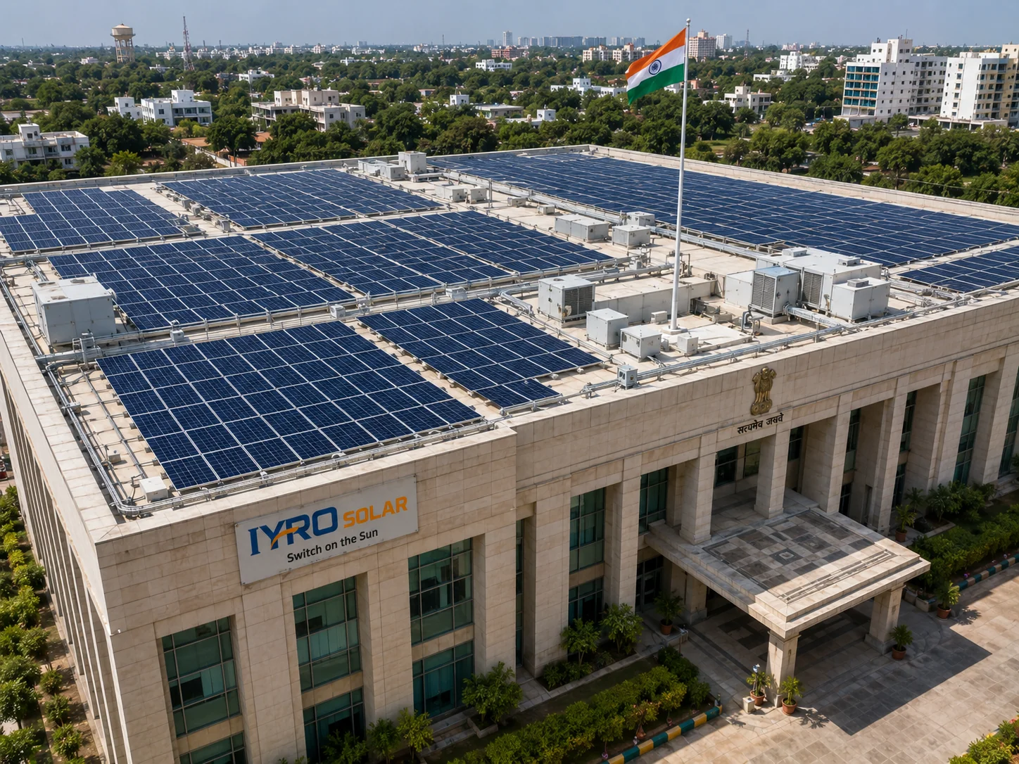 Solar array on a government building