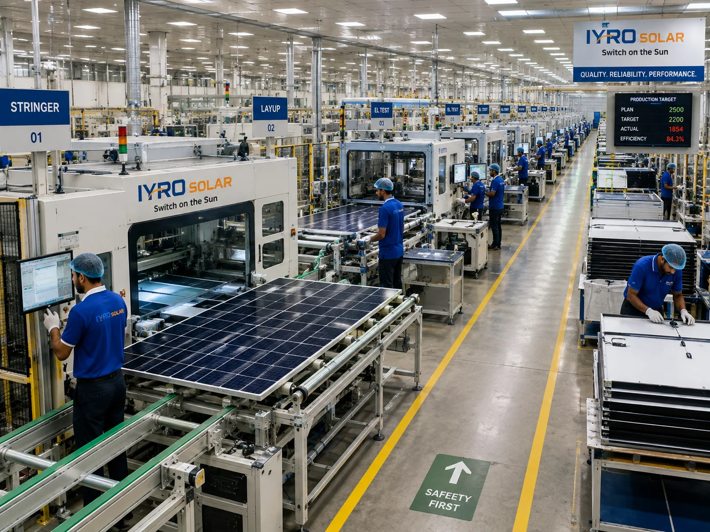 The IYRO Solar module production line