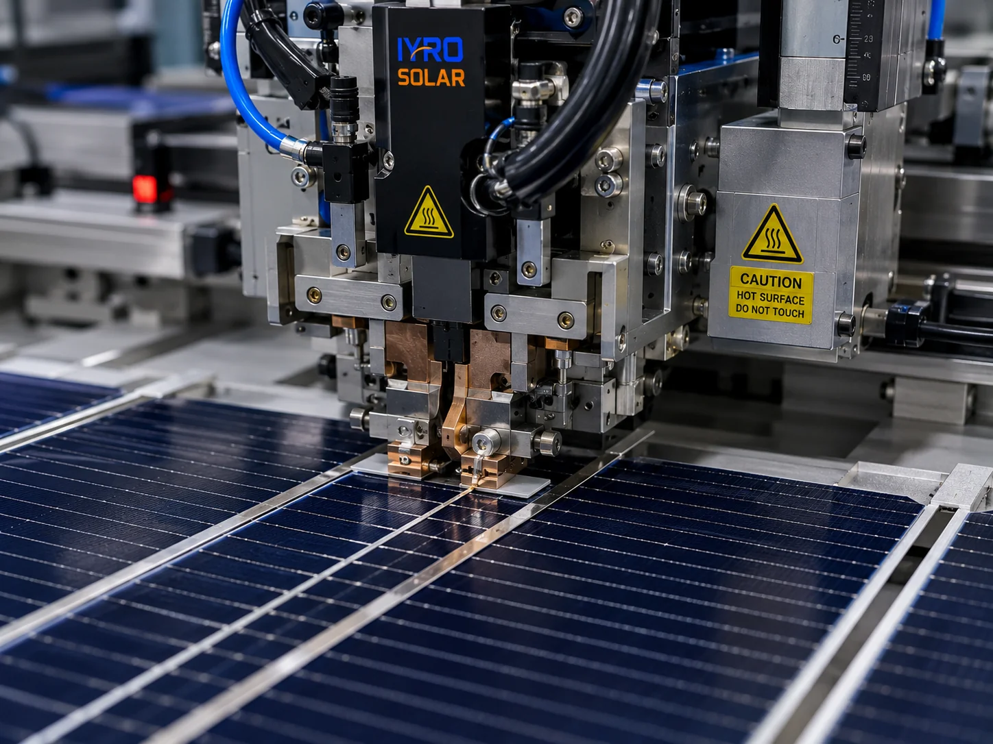 Automatic stringer interconnecting solar cells