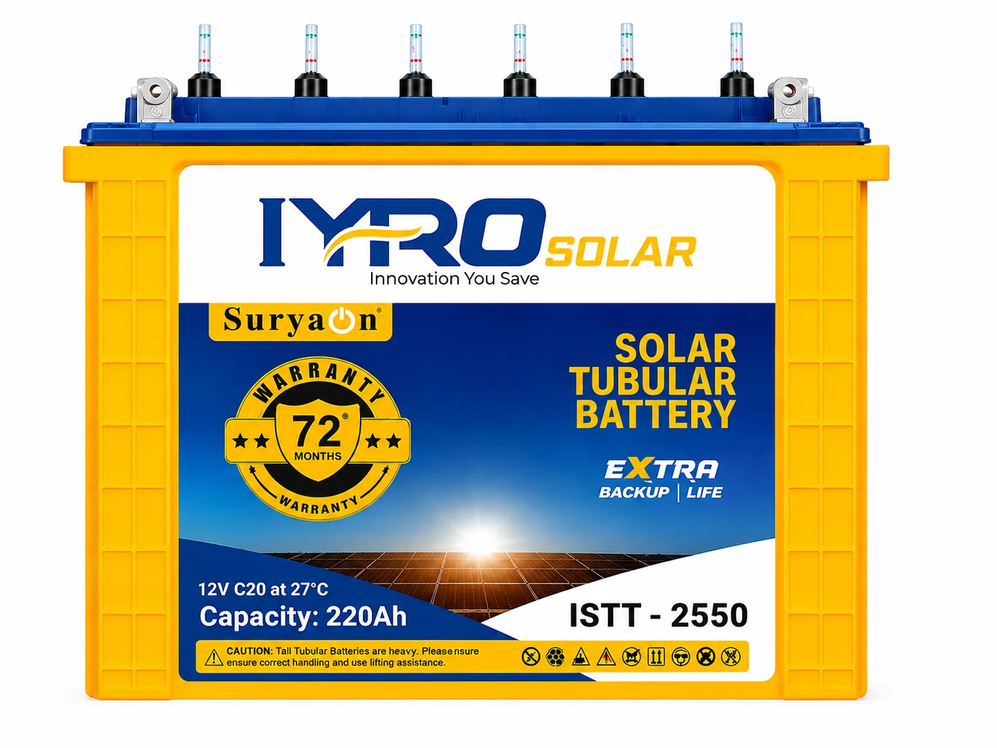 IYRO 150 Ah solar tubular battery