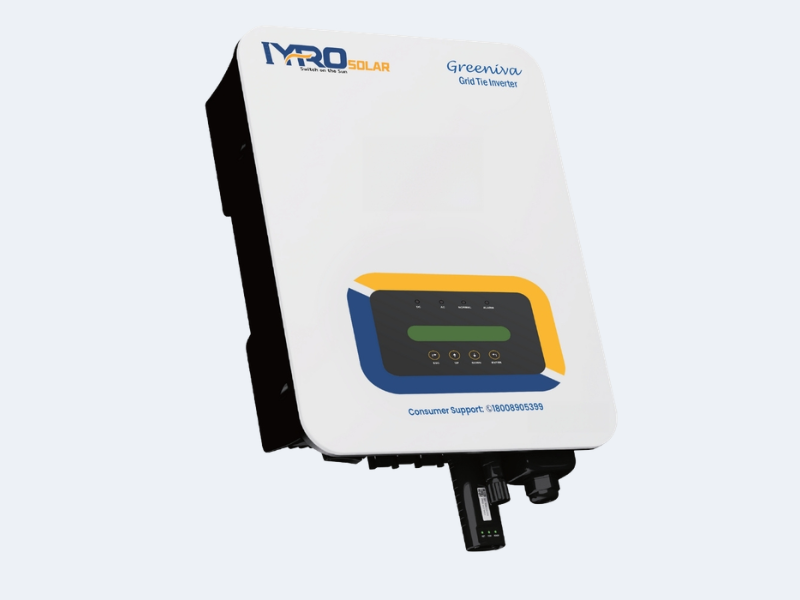 Bank of IYRO on-grid string inverters in a commercial inverter room